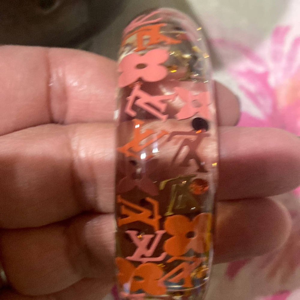 Louis Vuitton lucite bracelet
